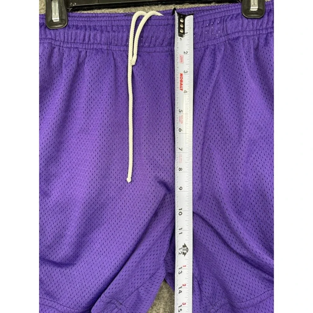 Eric Emanuel Basic Mesh Shorts Purple Orange EE Logo Mens Size Medium Made in NY